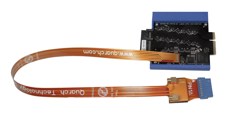 Gen5 PCIe EDSFF E3 x8 Power Injection Fixture - Quarch Technology